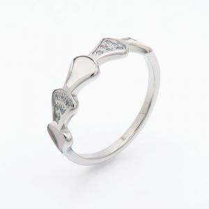 Stainless Steel Stone&Crystal Ring - KR102895-YH