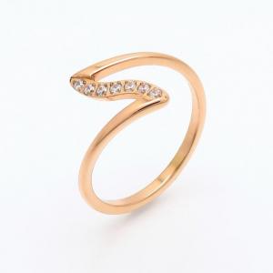 Stainless Steel Stone&Crystal Ring - KR102898-YH