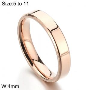 Stainless Steel Rose Gold-plating Ring - KR102948-WGBL