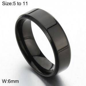Stainless Steel Black-plating Ring - KR102951-WGBL