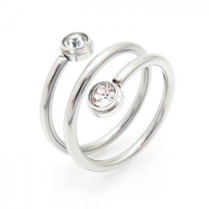 Stainless Steel Stone&Crystal Ring - KR103177-IL
