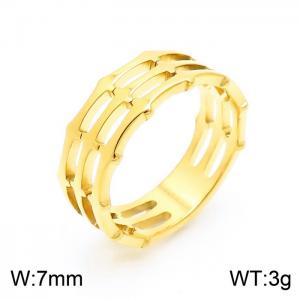 Stainless Steel Gold-plating Ring - KR103218-LK