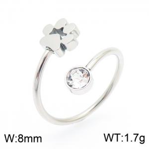 Stainless Steel Stone&Crystal Ring - KR103469-GC