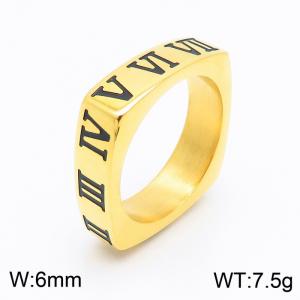 Stainless Steel Gold-plating Ring - KR103544-GC