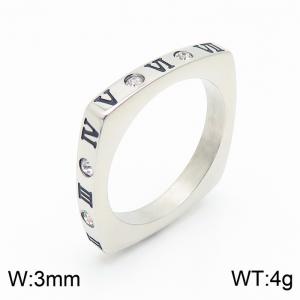 Stainless Steel Stone&Crystal Ring - KR103548-GC