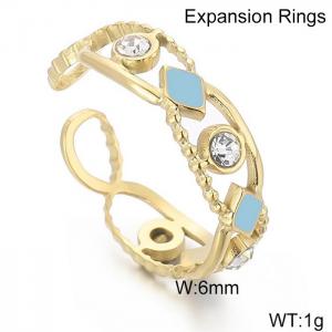 Stainless Steel Gold-plating Ring - KR103609-WGYC