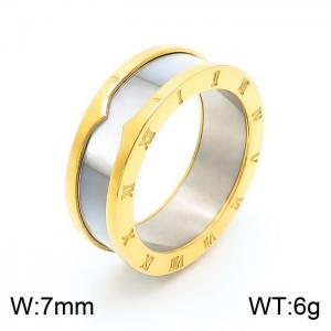 Stainless Steel Gold-plating Ring - KR103974-GC