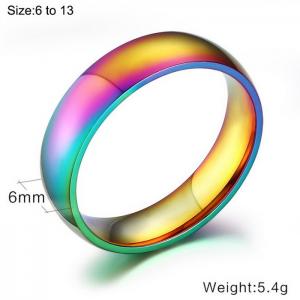 SS Colorful-plating Ring - KR104096-WGSF