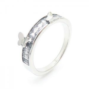 Stainless Steel Stone&Crystal Ring - KR104128-YH