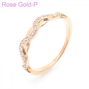 Stainless Steel Stone&Crystal Ring - KR104131-YH