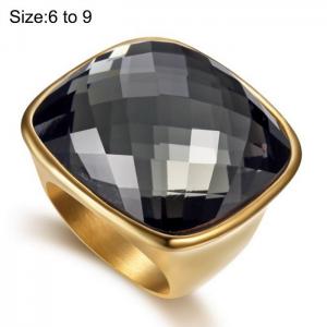 Stainless Steel Stone&Crystal Ring - KR104233-WGKL