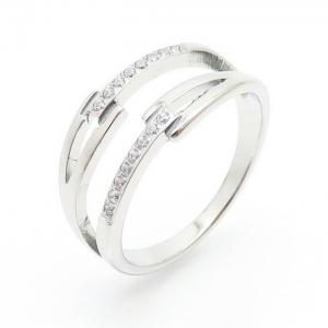 Stainless Steel Stone&Crystal Ring - KR104311-YH