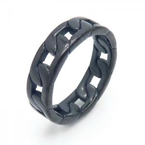 Stainless Steel Black-plating Ring - KR104429-TBC