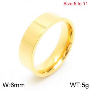 Stainless Steel Gold-plating Ring - KR104643-WGLO