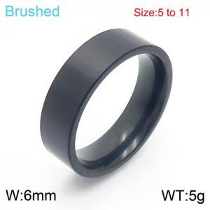 Stainless Steel Black-plating Ring - KR104647-WGDG