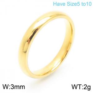 Stainless Steel Gold-plating Ring - KR104654-WGQZ
