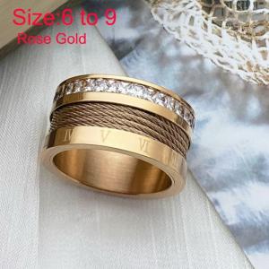 Stainless Steel Stone&Crystal Ring - KR104685-WGDY