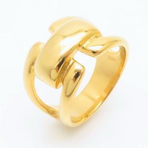 Stainless Steel Gold-plating Ring - KR104694-LK