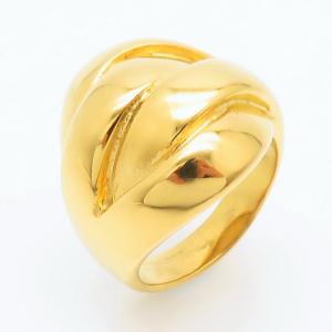 Stainless Steel Gold-plating Ring - KR104695-LK