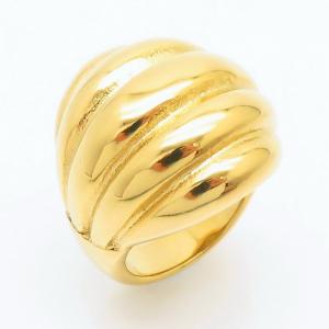 Stainless Steel Gold-plating Ring - KR104696-LK