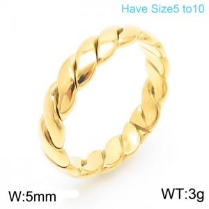 Stainless Steel Gold-plating Ring - KR104742-KFC