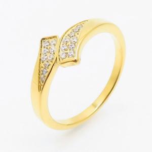 Stainless Steel Stone&Crystal Ring - KR104870-YH