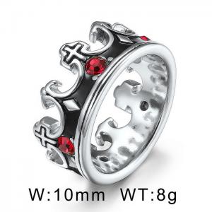 Stainless Steel Stone&Crystal Ring - KR105151-WGQF