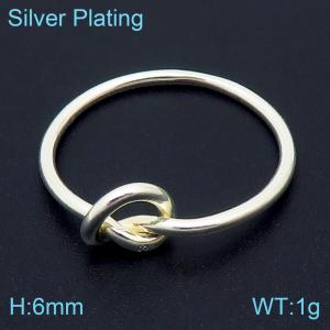 Silver plated twisted ring - KR105401-KC