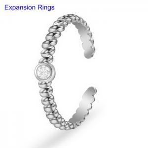 Stainless Steel Stone&Crystal Ring - KR106432-WGYC