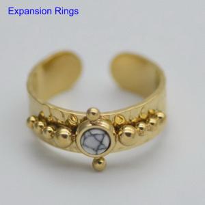 Stainless Steel Stone&Crystal Ring - KR106434-WGYC