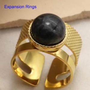 Stainless Steel Stone&Crystal Ring - KR106438-WGYC