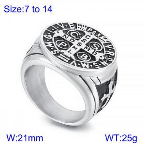 Stainless steel Ring - KR107710-WGDM