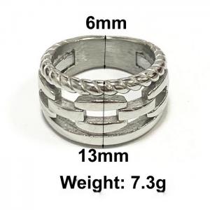 13mm ins personality fashion all-in-one titanium steel chain ring - KR108146-WGHL