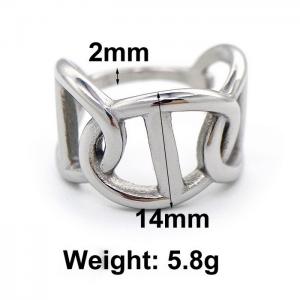 14mm ins personality fashion all-in-one titanium steel chain ring - KR108148-WGHL