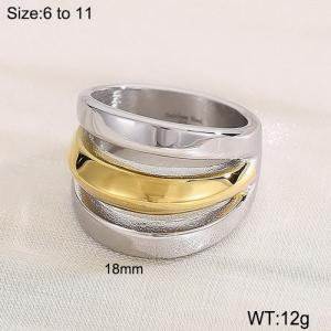 Stainless steel ring - KR108585-KJX