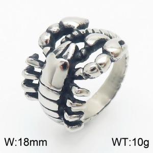 18mm Hip Hop Animal Scorpion Bracelet Stainless Steel Silver color Charm Bracelet Men's Jewelry - KR108593-KJX