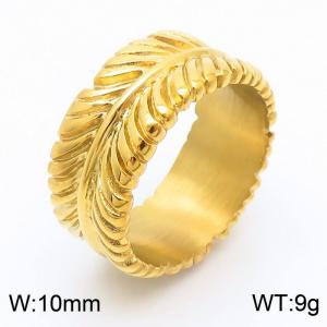 Personality Stainless steel Ring for Men Color Gold - KR108704-KJX