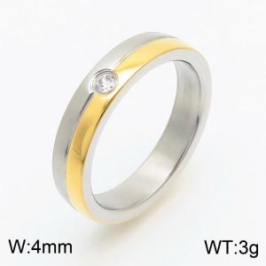 Stainless steel gold ring - KR1087551-THX