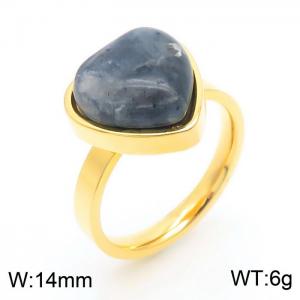 Love Ink Stone Ring Set Gold Stainless Steel Ring - KR1088045-Z