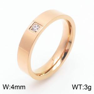 Wholesale Diamond Wedding Ring 18k Rose Gold Plated Stainless Steel Ring  Couple Ring - KR1088422-YH