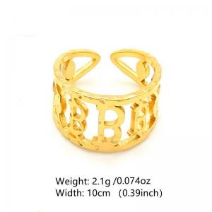 Stainless Steel Gold-plating Ring - KR1088466-NT