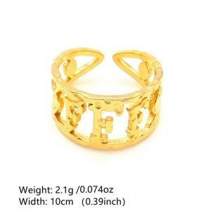 Stainless Steel Gold-plating Ring - KR1088470-NT