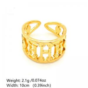 Stainless Steel Gold-plating Ring - KR1088472-NT