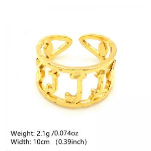 Stainless Steel Gold-plating Ring - KR1088474-NT