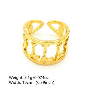 Stainless Steel Gold-plating Ring - KR1088476-NT