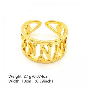 Stainless Steel Gold-plating Ring - KR1088478-NT