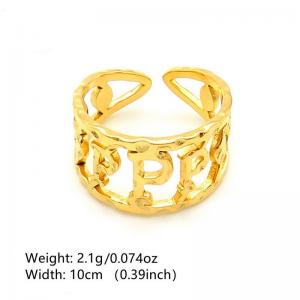 Stainless Steel Gold-plating Ring - KR1088480-NT