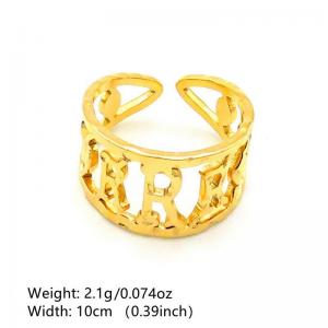 Stainless Steel Gold-plating Ring - KR1088482-NT