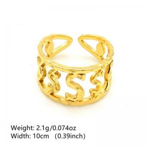 Stainless Steel Gold-plating Ring - KR1088483-NT