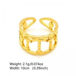 Stainless Steel Gold-plating Ring - KR1088484-NT